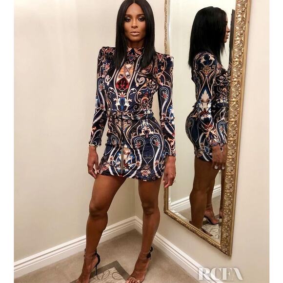 DUNDAS VELVET & LACE PAISLEY PRINT LONG SLEEVE MINI DRESS W FRONT BELT DETAIL 36 - Picture 1 of 13